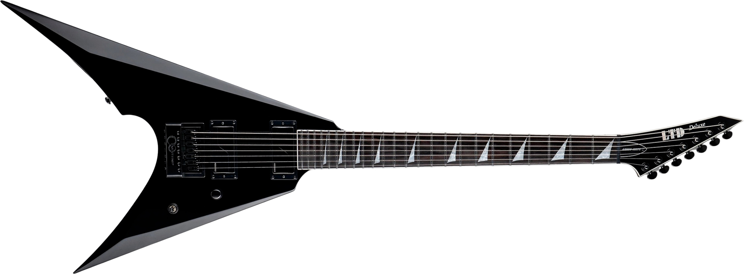 Ltd Arrow 1007 Baritone Evertune 7c 2h Fishman Fluence Ht Eb - Black - Baritone guitar - Main picture