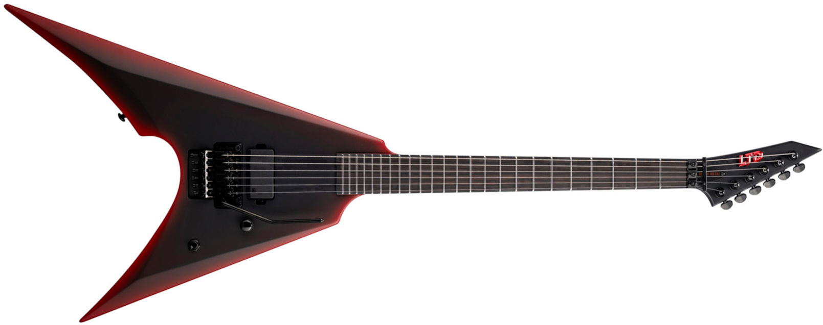 Ltd Arrow Black Metal Series Fr 1h Eb - Black Red Burst Satin - Metal electric guitar - Main picture