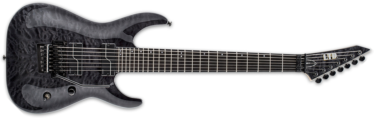 Ltd Buz Mcgrath Buz-7 Signature 7-cordes Hh Fishman Fr Eb - See Thru Black - 7 string electric guitar - Main picture