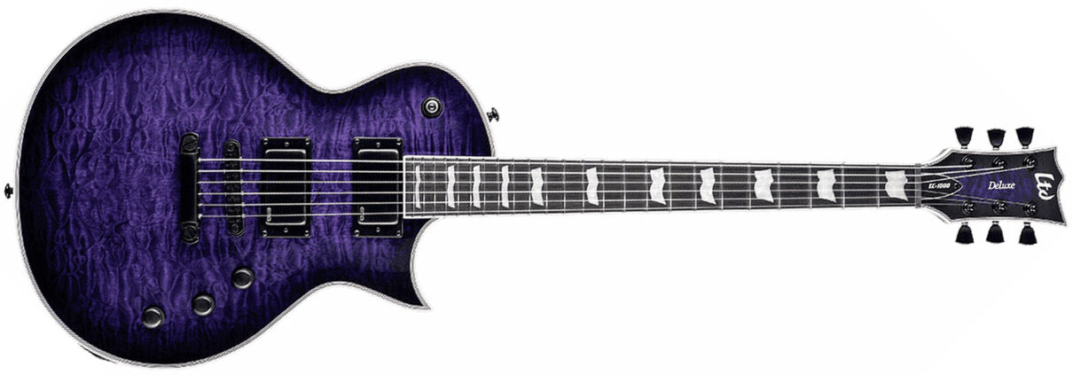 Ltd Ec-1000 Hh Ht Emg Eb - See Thru Purple Sunburst - Single cut electric guitar - Main picture