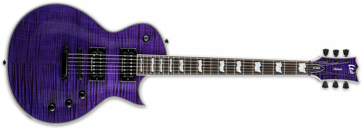 Ltd Ec-1000 Hh Seymour Duncan Ht Eb - See Thru Purple - Single cut electric guitar - Main picture