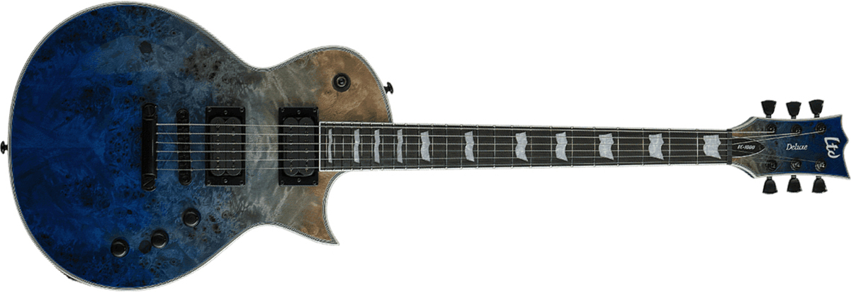 Ltd Ec-1000 Hh Seymour Duncan Ht Eb - Blue Natural Fade - Single cut electric guitar - Main picture