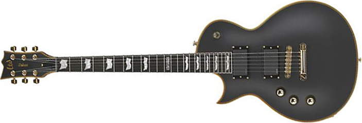 Ltd Ec-1000 Lh Gaucher Hh Emg Ht Eb - Vintage Black - Left-handed electric guitar - Main picture