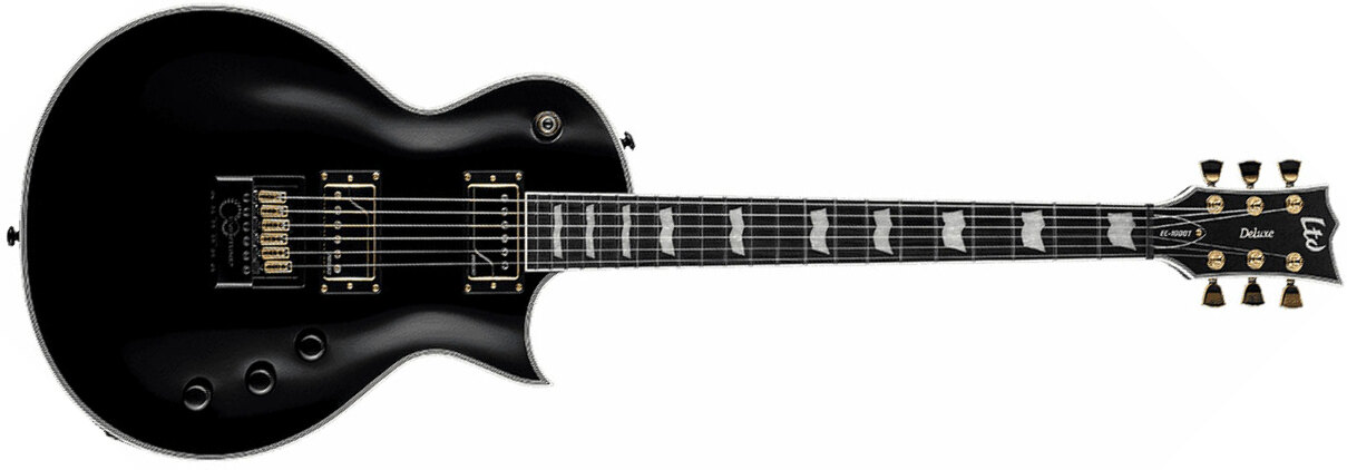 Ltd Ec-1000t Ctm Evertune Hh Fishman Fluence Classic Ht Eb - Black Satin - Single cut electric guitar - Main picture