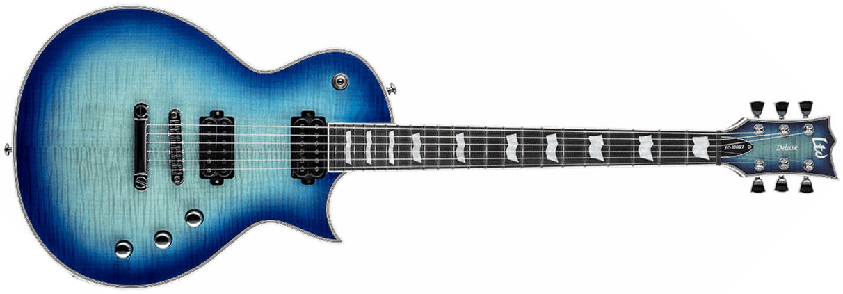 Ltd Ec-1000t Ctm Hh Fishman Fluence Ht Eb - Violet Shadow - Single cut electric guitar - Main picture