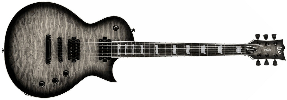 Ltd Ec-1000t Hh Fishman Fluence Ht Eb - Charcoal Burst - Single cut electric guitar - Main picture