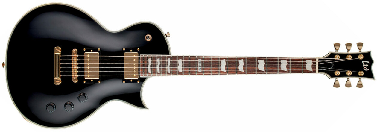 Ltd Ec-256 Hh Ht Jat - Black - Single cut electric guitar - Main picture