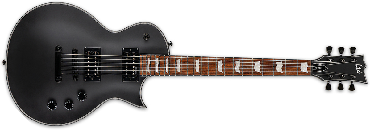 Ltd Ec-256 Hh Ht Jat - Black Satin - Single cut electric guitar - Main picture