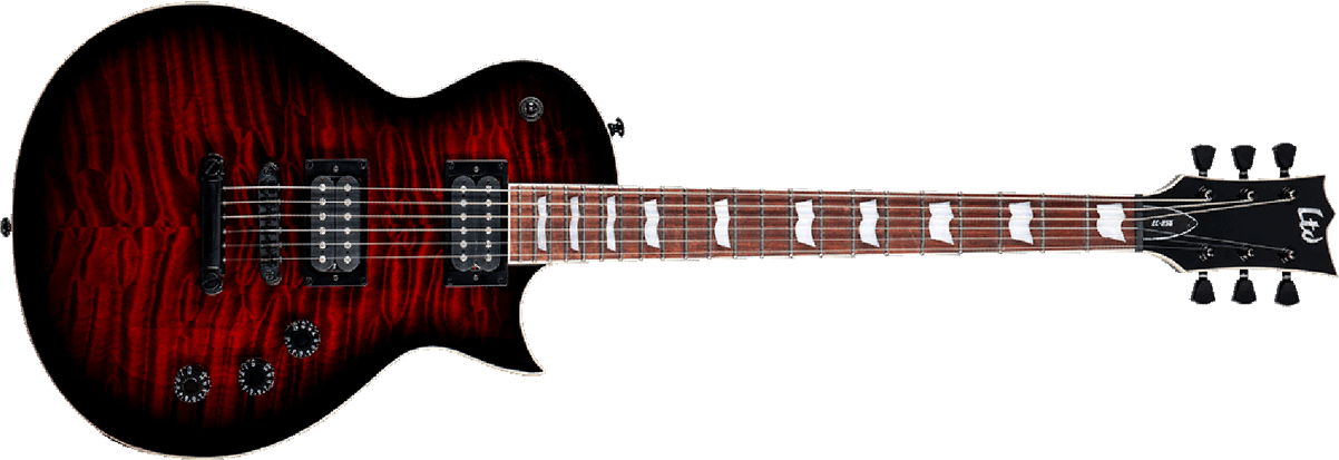 Ltd Ec-256 Hh Ht Jat - See Thru Black Cherry Sunburst - Metal electric guitar - Main picture
