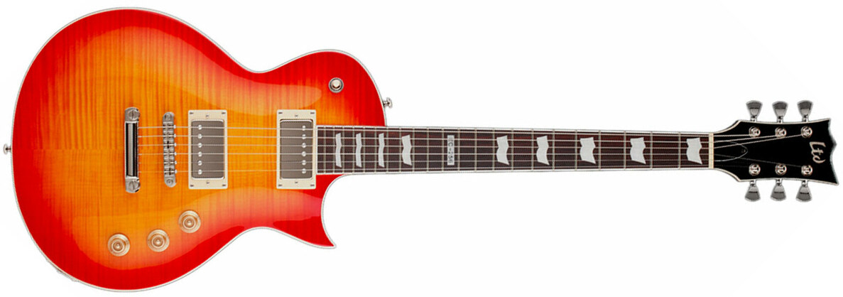 Ltd Ec-256fm Hh Ht Rw - Cherry Sunburst - Single cut electric guitar - Main picture