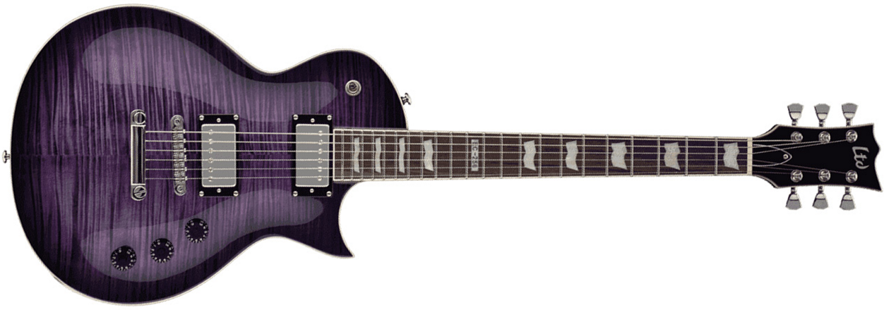 Ltd Ec-256fm Stpsb - See Thru Purple Sunburst - Single cut electric guitar - Main picture