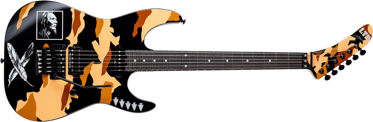 Ltd George Lynch  Desert Eagle Signature Hs Seymour Duncan Fr Eb - Black W/ Custom Graphic - Signature electric guitar - Main picture