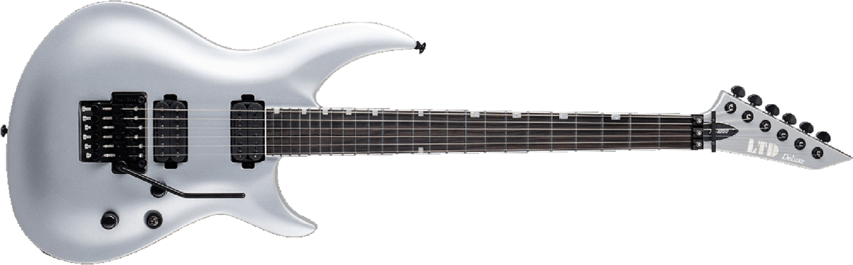 Ltd H3-1000 Floyd Rose Hh Eb - Firemist Silver - Metal electric guitar - Main picture