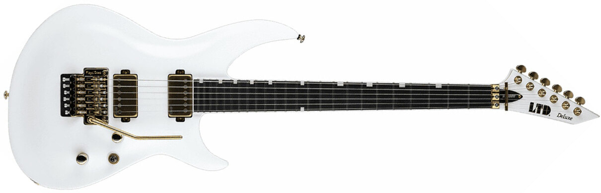Ltd H3-1000fr Hh Emg Fr Eb - Snow White - Str shape electric guitar - Main picture