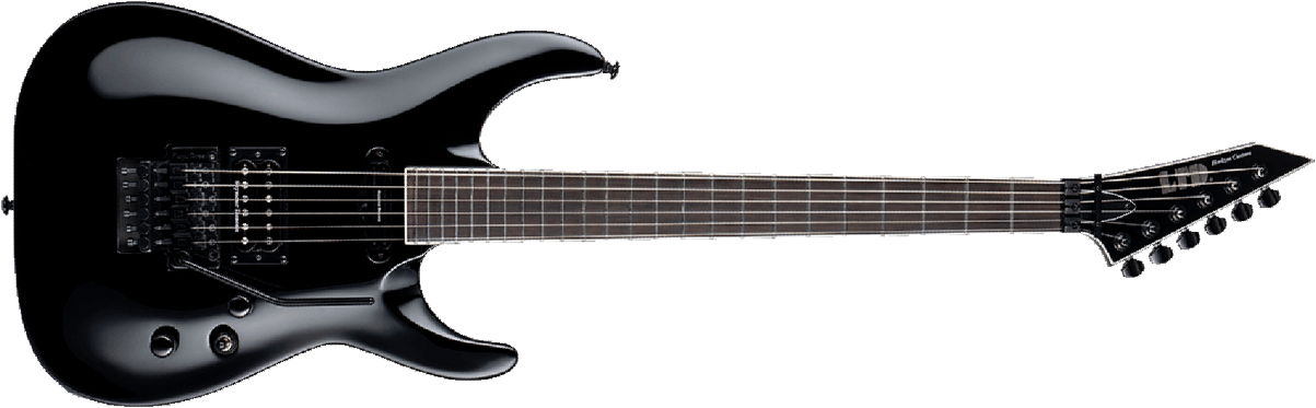 Ltd Horizon Custom '87 Floyd Rose Hs Seymour Duncan Eb - Black - Metal electric guitar - Main picture