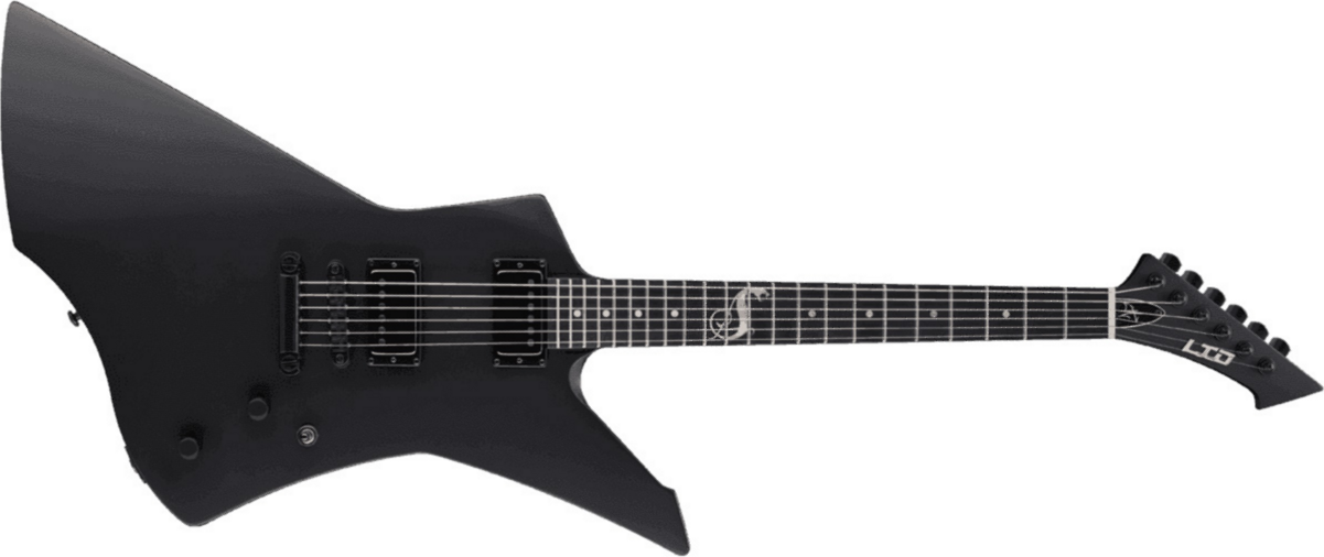 Ltd James Hetfield Snakebyte - Black Satin - Metal electric guitar - Main picture