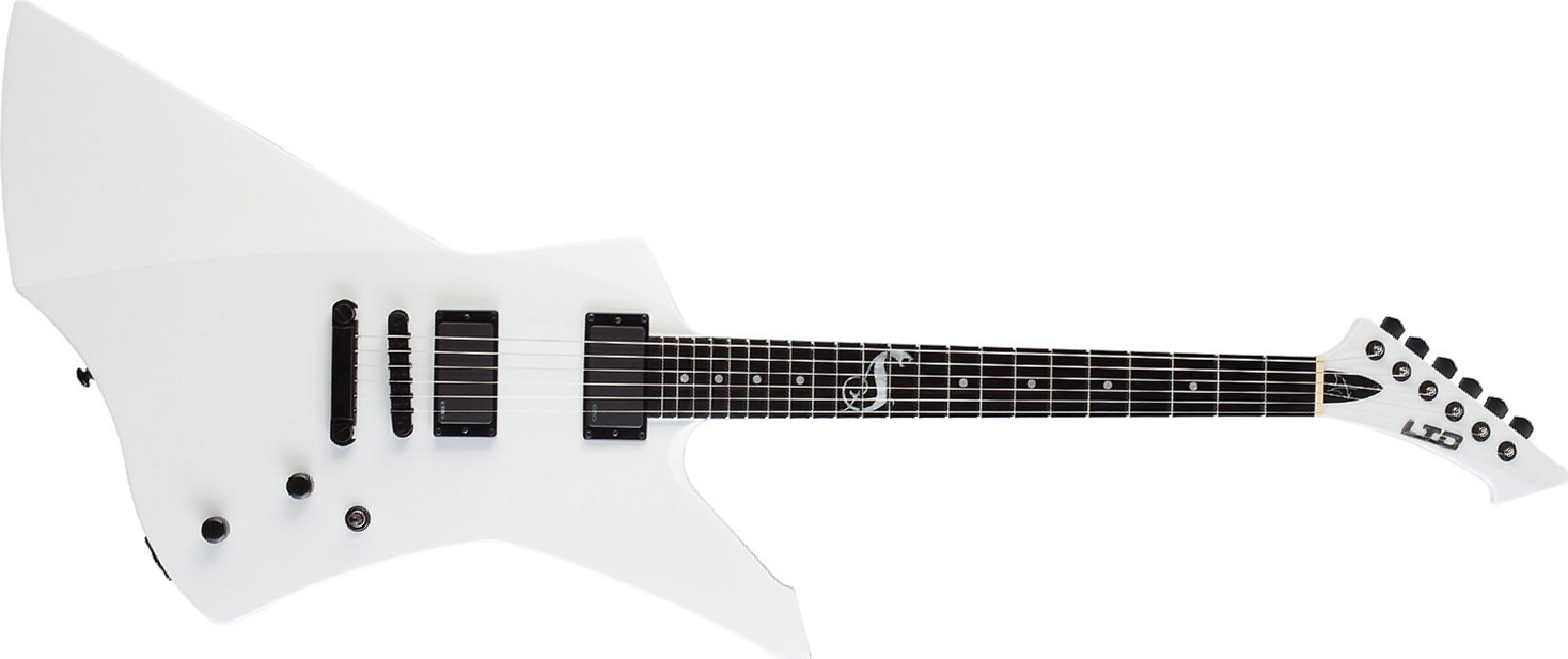 Ltd James Hetfield Snakebyte Emg - Snow White - Metal electric guitar - Main picture