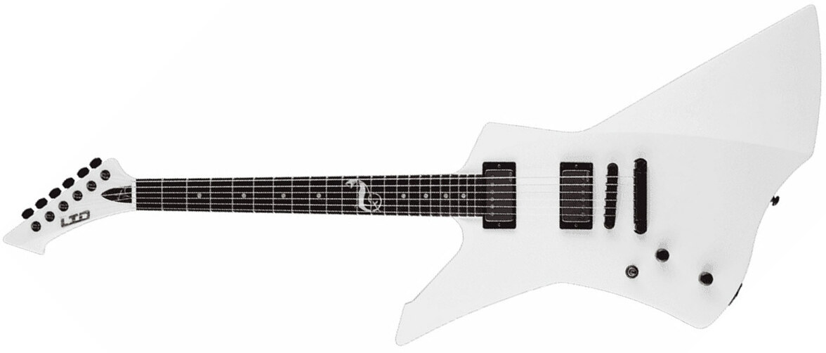 Ltd James Hetfield Snakebyte Lh Gaucher Hh Emg Ht Eb - Snow White - Left-handed electric guitar - Main picture