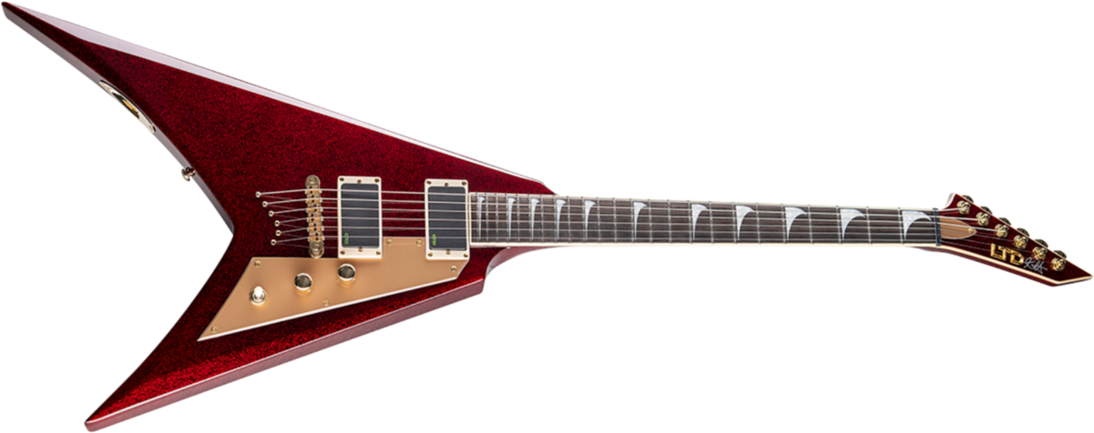 Ltd Kh-v 602 Kirk Hammett Signature Hh Ht Eb - Red Sparkle - Metal electric guitar - Main picture