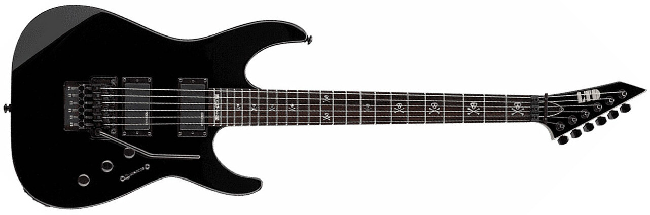 Ltd Kirk Hammett Kh-202 2018 Signature Hh Fr Rw - Black - Str shape electric guitar - Main picture