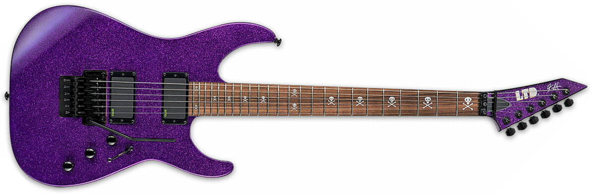 Ltd Kirk Hammett Kh-602 Signature Hh Emg Fr Pf - Purple Sparkle - Str shape electric guitar - Main picture
