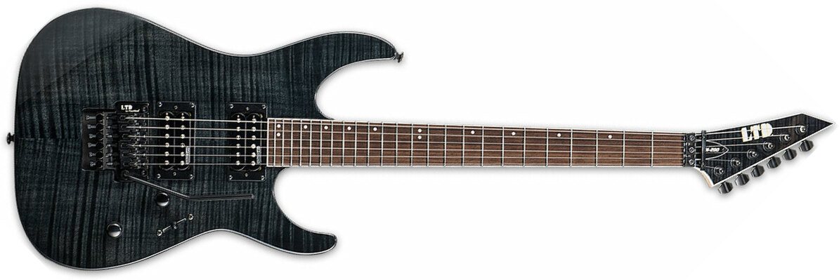 Ltd M-200fm Hh Fr Jat - See Thru Black - Str shape electric guitar - Main picture