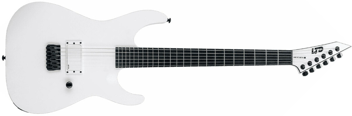 Ltd M-ht Arctic Metal H Emg Ht Eb - Snow White Satin - Str shape electric guitar - Main picture