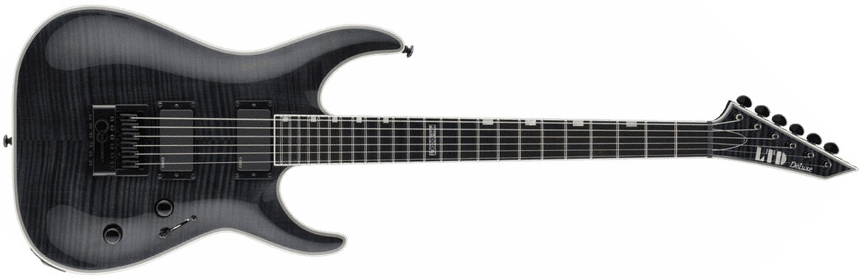 Ltd Mh-1000 Evertune Hh Emg Ht Eb - See Thru Black - Str shape electric guitar - Main picture
