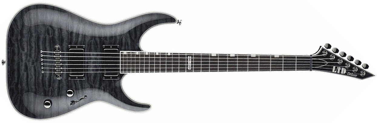 Ltd Mh-1001nt Hh Emg Ht Rw - See Thru Black - Str shape electric guitar - Main picture