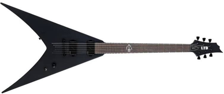 Ltd Nergal Hex-6 Signature 2h Fishman Fluence Ht Eb - Black Satin - Signature electric guitar - Main picture