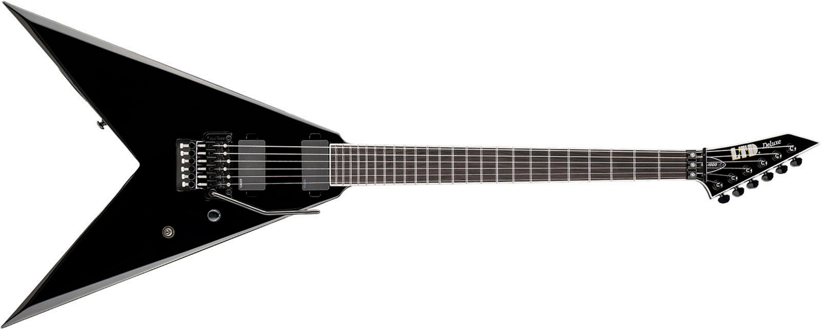 Ltd Nv1000 2h Emg Fr Eb - Black - Metal electric guitar - Main picture