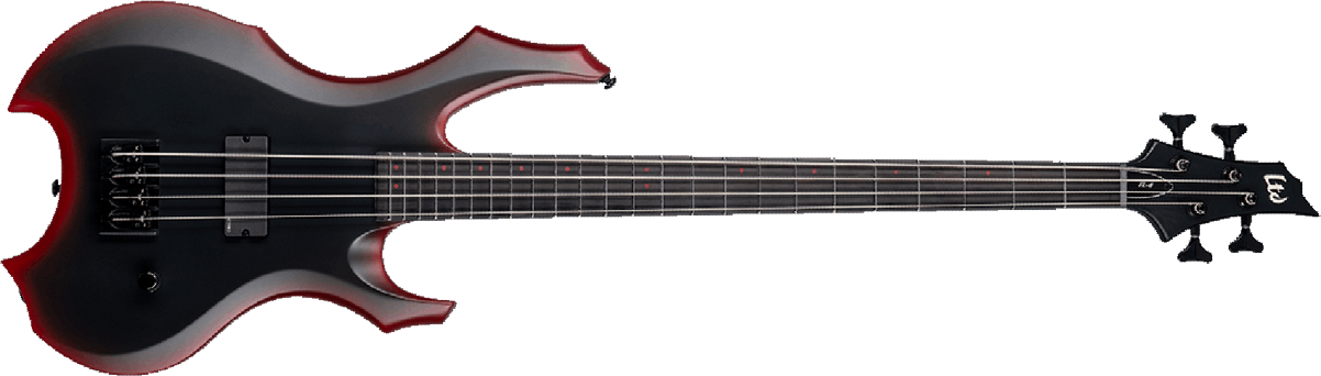 Ltd Orion Fred Leclercq Signature Emg Eb - Black Red Burst Satin - Solid body electric bass - Main picture