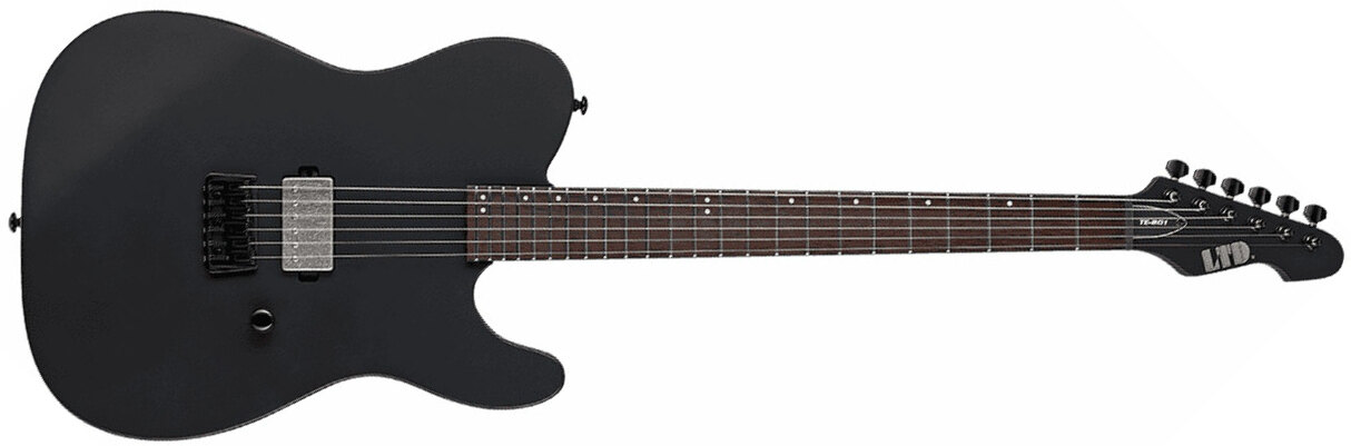 Ltd Te-201 H Ht Mn Jat - Black Satin - Tel shape electric guitar - Main picture