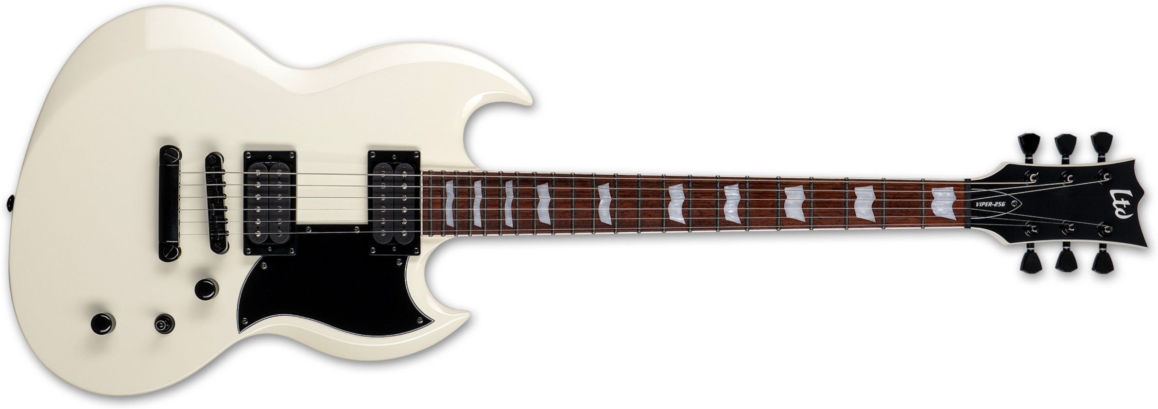 Ltd Viper-256 Hh Jat - Olympic White - Metal electric guitar - Main picture