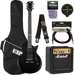 Electric guitar set Ltd EC-10 KIT Pack +Marshall MG10 +Accessories - Black