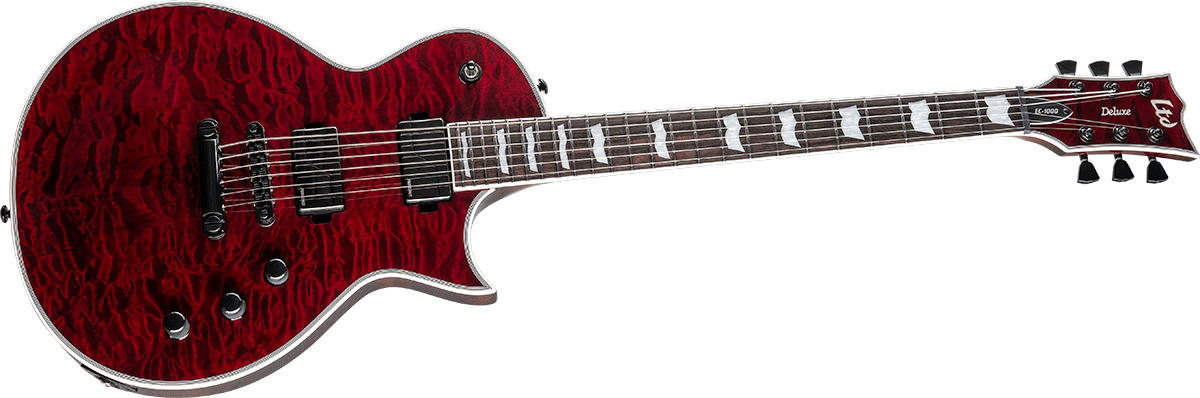 Ltd Ec-1000 Deluxe Gold Hardware Hh Fishman Ht Eb - See Thru Black Cherry - Metal electric guitar - Variation 2