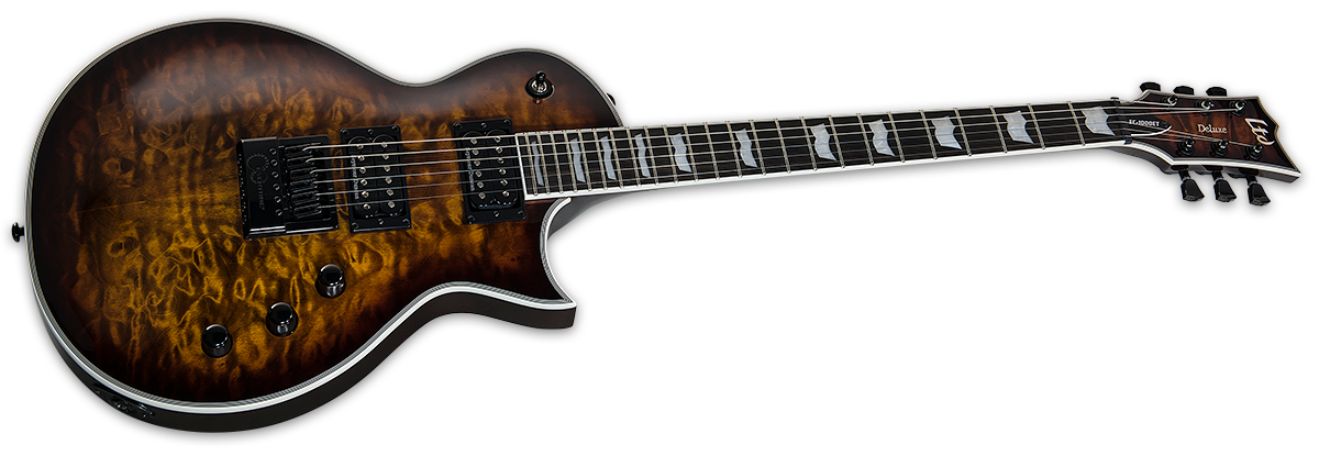 Ltd Ec-1000 Evertune Hh Seymour Duncan Ht Eb - Dark Brown Sunburst - Single cut electric guitar - Variation 1