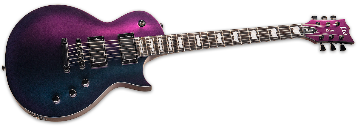 Ltd Ec-1000 Hh Fishman Fluence Ht Eb - Violet Andromeda - Single cut electric guitar - Variation 1