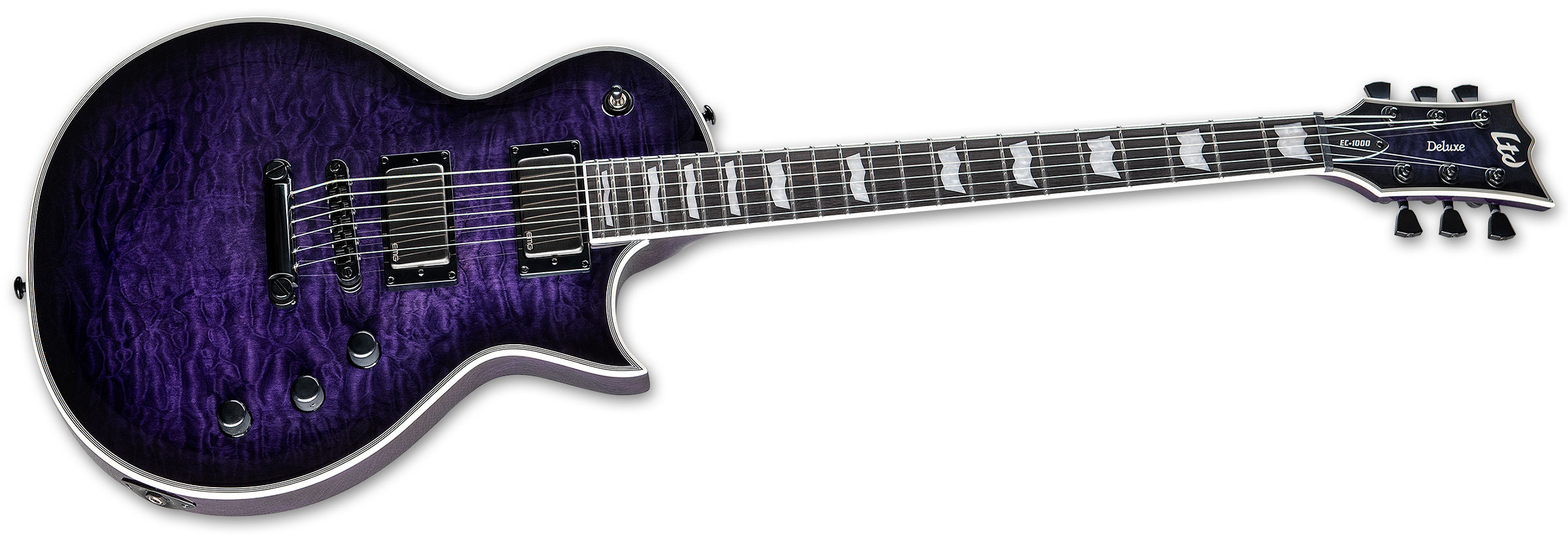 Ltd Ec-1000 Hh Ht Emg Eb - See Thru Purple Sunburst - Single cut electric guitar - Variation 1