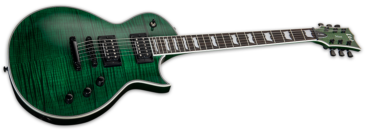 Ltd Ec-1000 Hh Seymour Duncan Ht Eb - See Thru Green - Single cut electric guitar - Variation 1