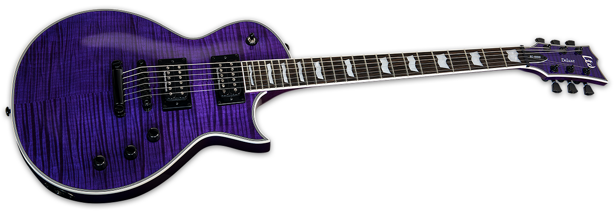 Ltd Ec-1000 Hh Seymour Duncan Ht Eb - See Thru Purple - Single cut electric guitar - Variation 1