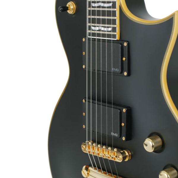 Ltd Ec-1000 Lh Gaucher Hh Emg Ht Eb - Vintage Black - Left-handed electric guitar - Variation 1