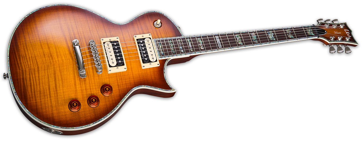 Ltd Ec-1000 Lh Gaucher Seymour Duncan - Amber Sunburst - Left-handed electric guitar - Variation 2