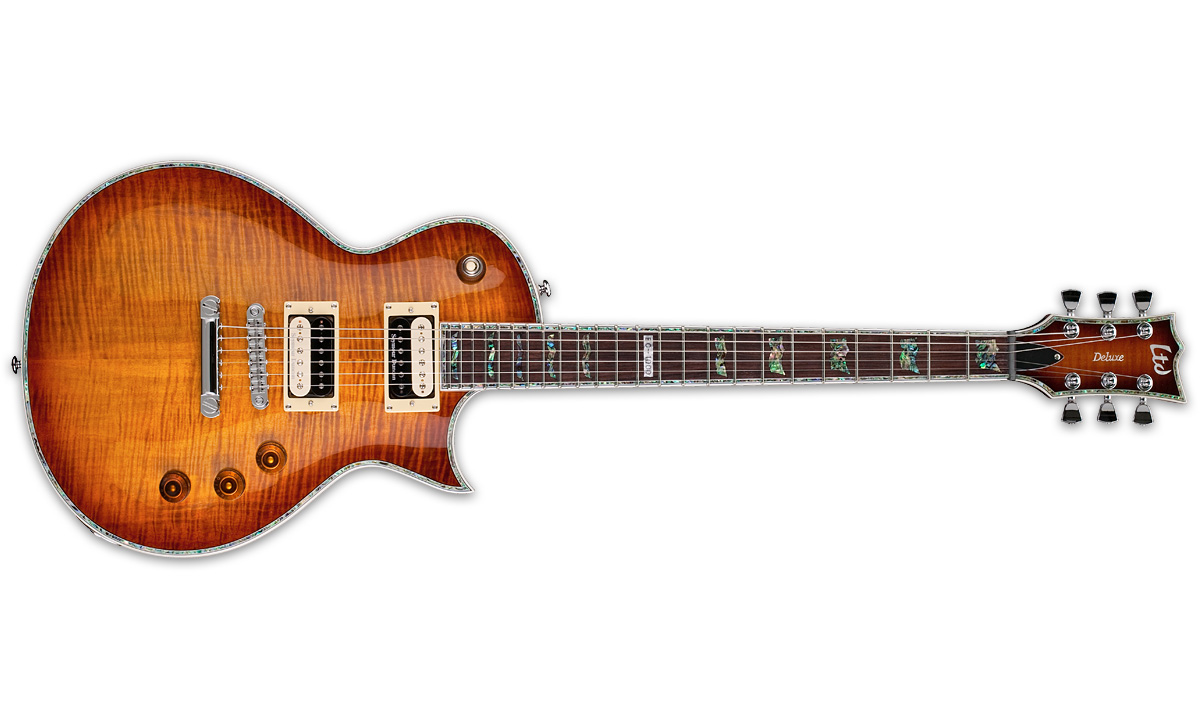 Ltd Ec-1000fm Seymour Duncan - Amber Sunburst - Single cut electric guitar - Variation 1