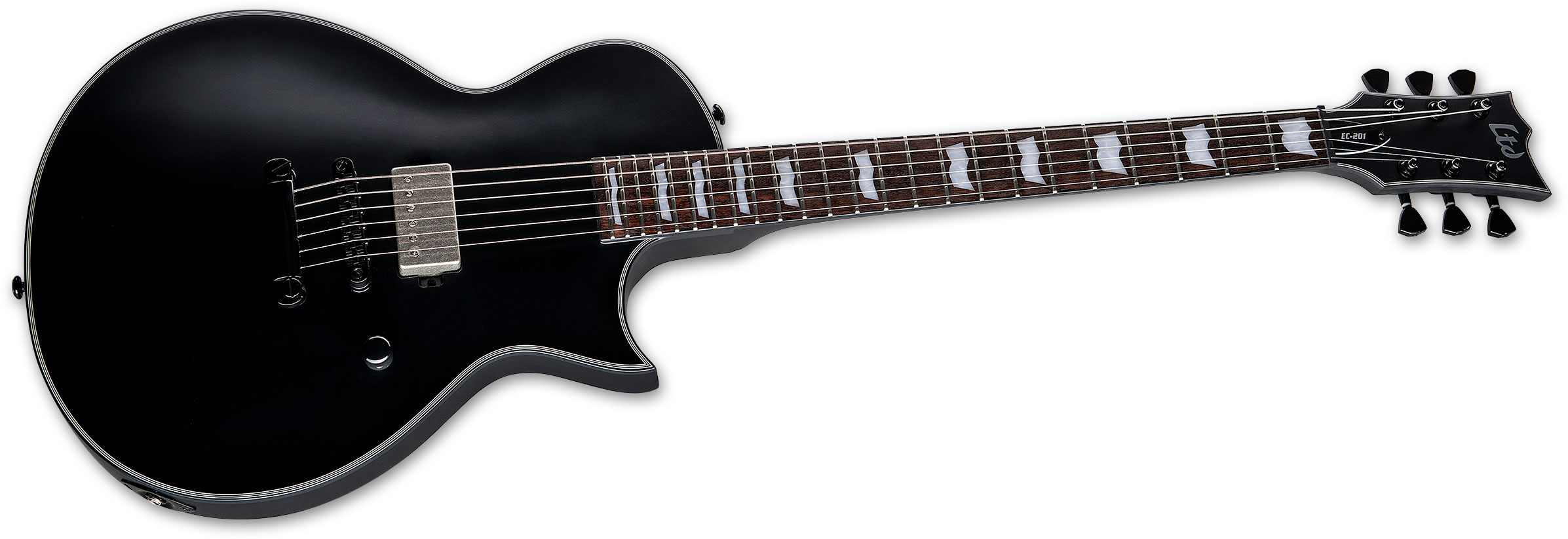 Ltd Ec-201 1h Ht Jat - Black Satin - Single cut electric guitar - Variation 1
