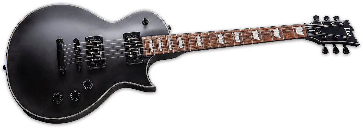 Ltd Ec-256 Hh Ht Jat - Black Satin - Single cut electric guitar - Variation 1