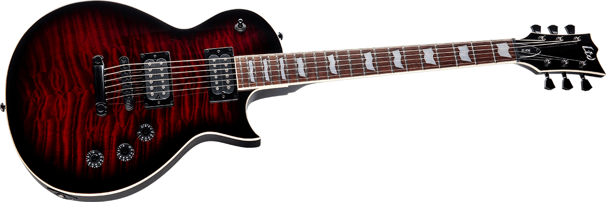 Ltd Ec-256 Hh Ht Jat - See Thru Black Cherry Sunburst - Metal electric guitar - Variation 2