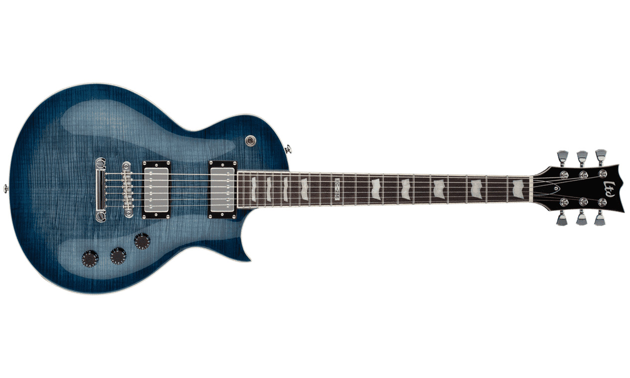 Ltd Ec-256fm Cbtbl - Cobalt Blue - Single cut electric guitar - Variation 1