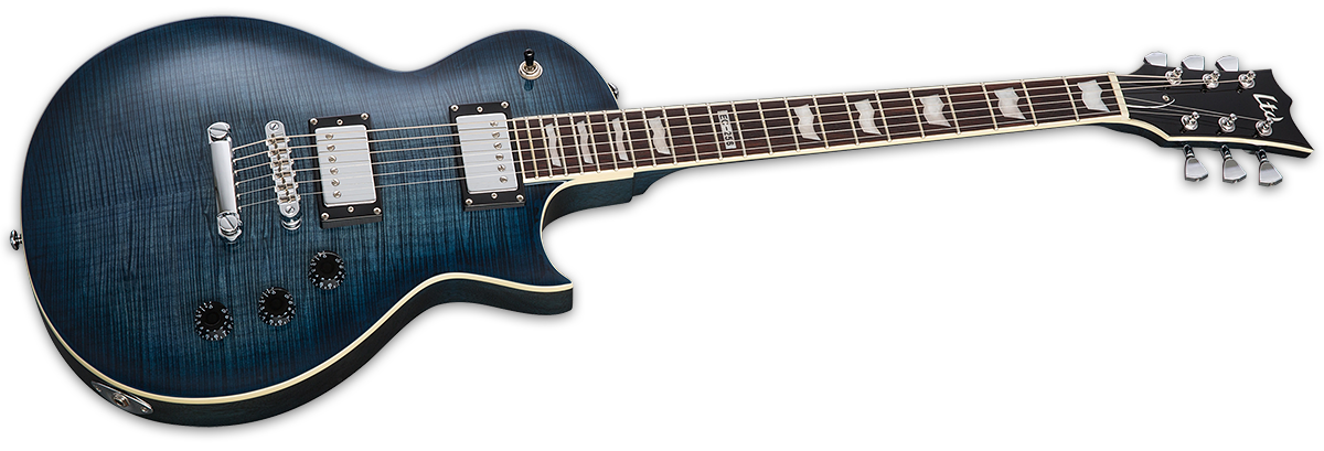 Ltd Ec-256fm Cbtbl - Cobalt Blue - Single cut electric guitar - Variation 2