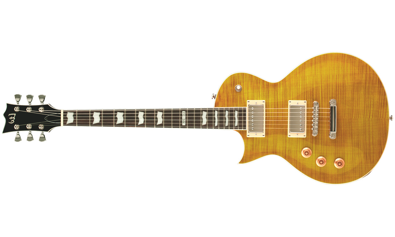 Ltd Ec-256fm Lh Gaucher Hh Ht Jat - Lemon Drop - Left-handed electric guitar - Variation 1